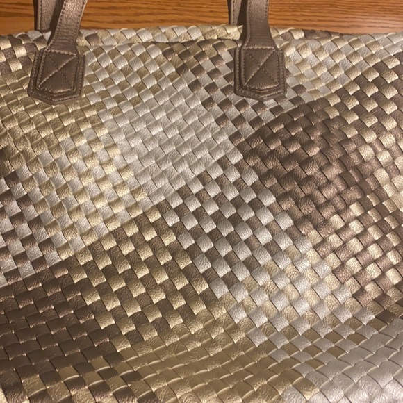 Sondra Roberts Bags Sondra Roberts Metallic Basket Weave Pattern
